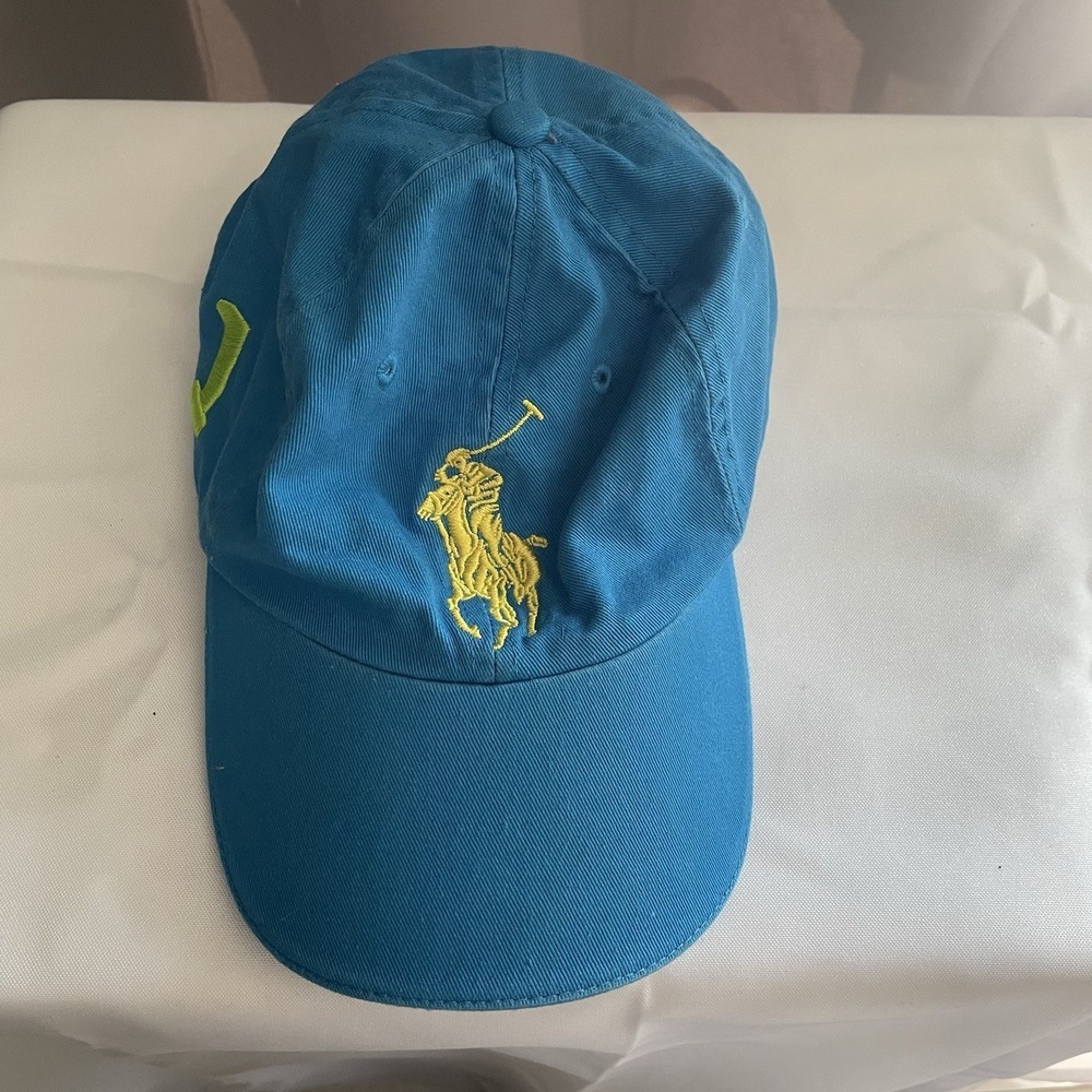 Polo by Ralph Lauren Blue Cap with Yellow Logo